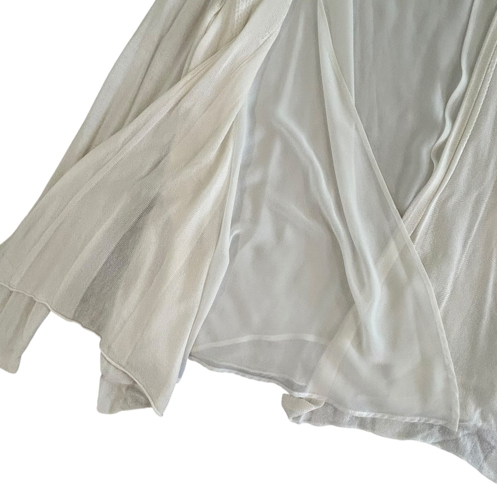 Simply Vera Vera Wang Womens White Knit Lined Open Front Cardigan Sweater XL - Picture 7 of 11
